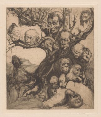 Boom met fantastische koppen by Johannes Josephus Aarts