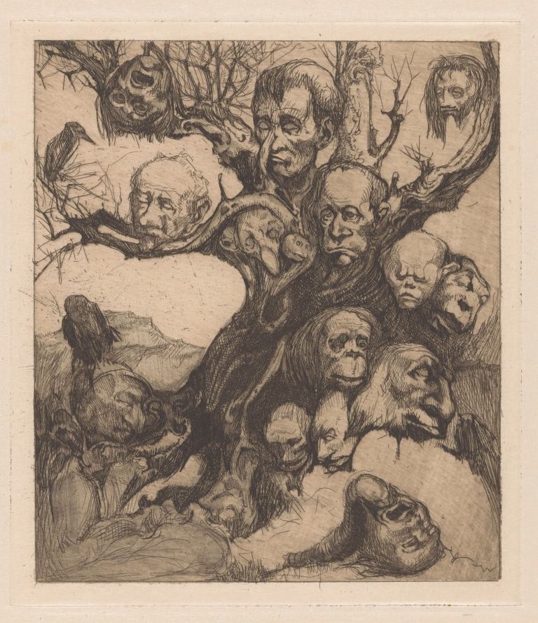 Boom met fantastische koppen by Johannes Josephus Aarts