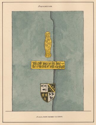 Brass Plate for John Skevington from Hornsey Church by Daniel Lysons