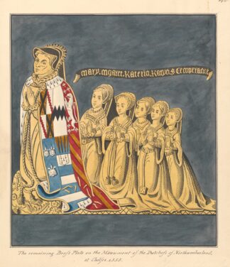 Brass Plate Monument of the Duchess of Northumberland and Her Daughters, Chelsea Church by Daniel Lysons