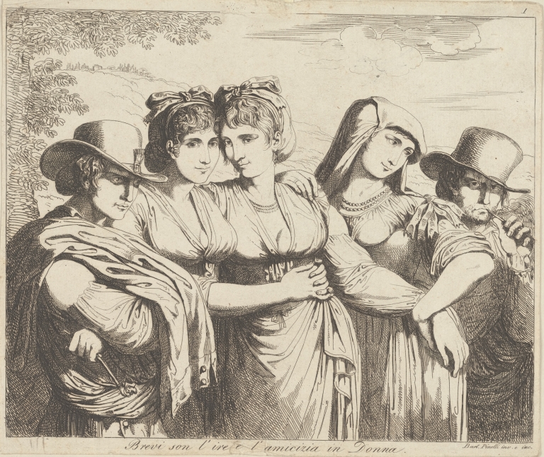 Brevi son l’ire e l’amicizia in Donna by Bartolomeo Pinelli