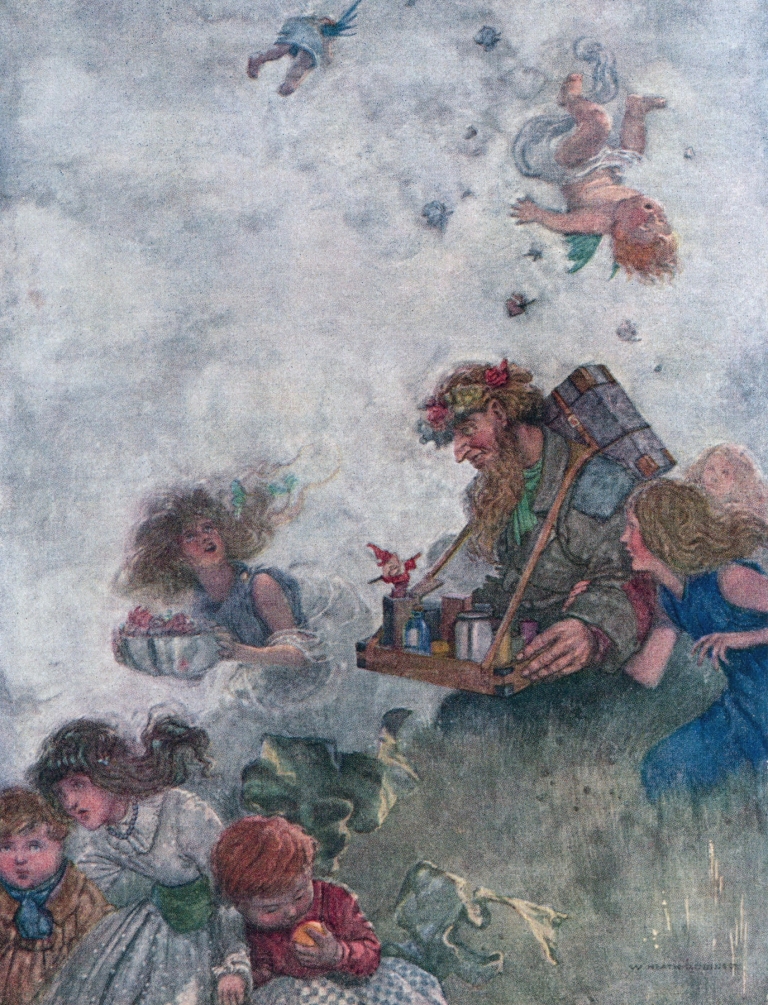 Bringing with them a little old man by William Heath Robinson