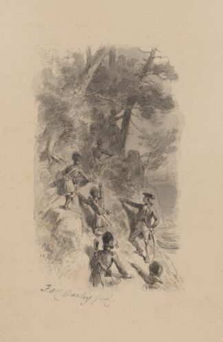 British soldiers scaling a cliff by Felix Octavius Carr Darley
