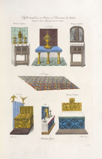 Buffets transformés en oratoire et décorations des autels, extraits de divers manuscrits du XVe. siècle. by Nicolas Xavier Willemin