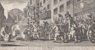 Burning ye Rumps at Temple-Barr by William Hogarth