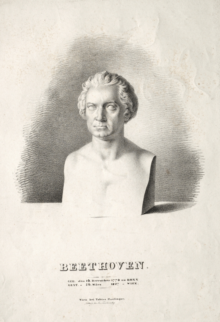 Bust of Ludwig van Beethoven by Josef Kriehuber