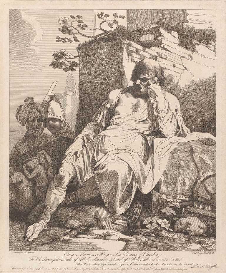 Caius Marius sitting on the Ruins of Carthage by John Hamilton Mortimer