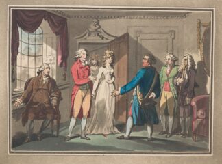 Captain Bowling introduced to Narcissa by Thomas Rowlandson