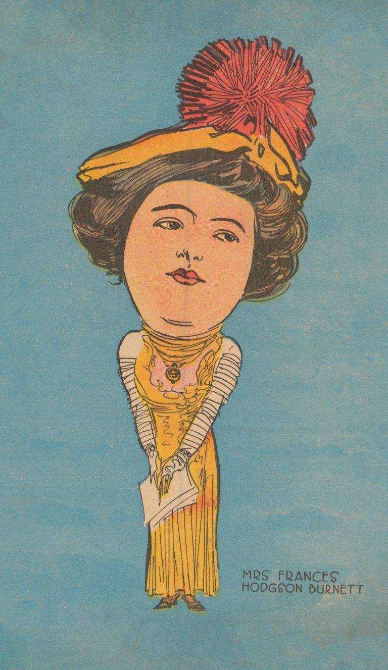 Caricature of Frances Hodgson Burnett by Anonymous