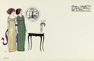 Carte publicitaire illustrée de la maison Poiret by Paul Iribe