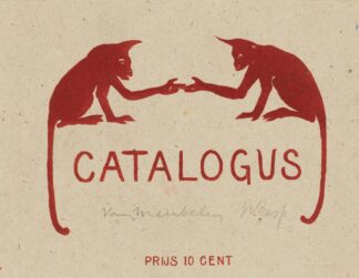Catalogusomslag met twee apen by Theo van Hoytema
