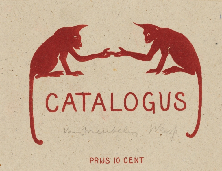 Catalogusomslag met twee apen by Theo van Hoytema
