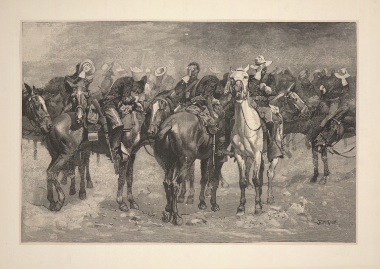 Cavalry in an Arizona Sand-storm by Frederic Remington