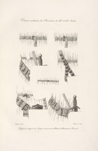 Ceintures militaires des chevaliers, des XIVe. et XVi. siècles. by Nicolas Xavier Willemin