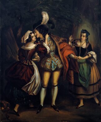 Celia and Rosalind departing from Orlando by Anonymous
