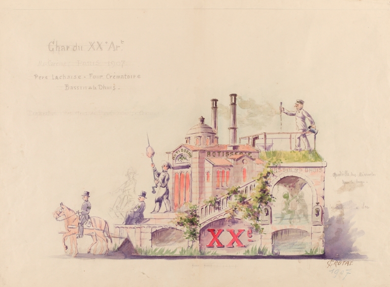 Char du XXe arrondissement – Père Lachaise – Four crématoire – Bassin de la Dhuis by Jean Crotat
