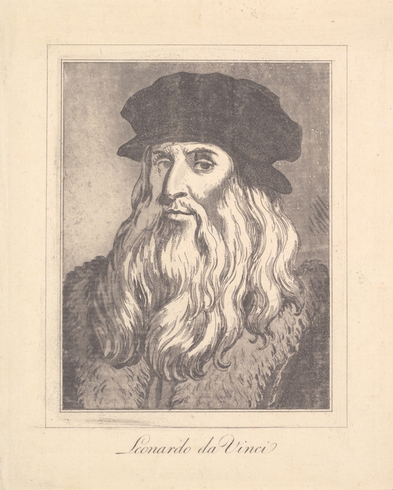 Characaturas by Leonardo da Vinci Pl.02 by Wenceslaus Hollar