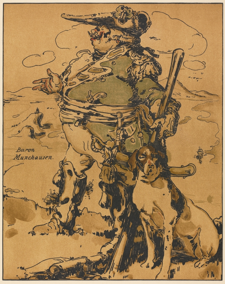 Characters of Romance; Baron Muchausen by William Nicholson