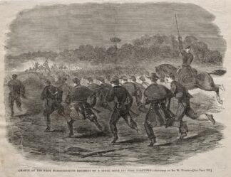 Charge of the First Massachusetts Regiment on a Rebel Rifle Pit near Yorktown by Winslow Homer