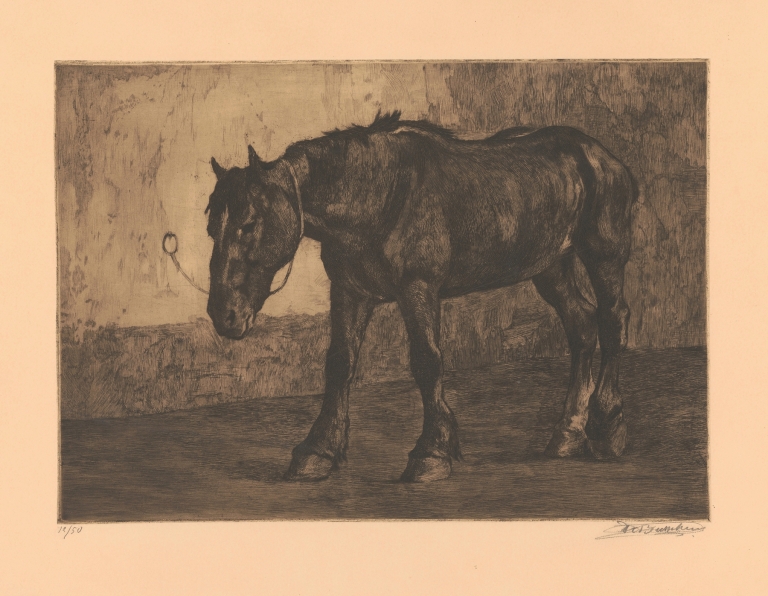 Cheval à l’équarrissage by Constant Eugène de Busschere