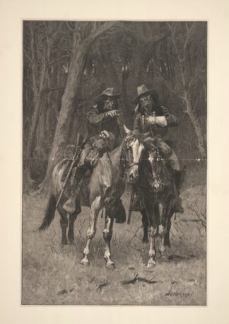 Cheyenne Scouts Patrolling the Big Timber of the North Canadian, Oklahoma by Frederic Remington