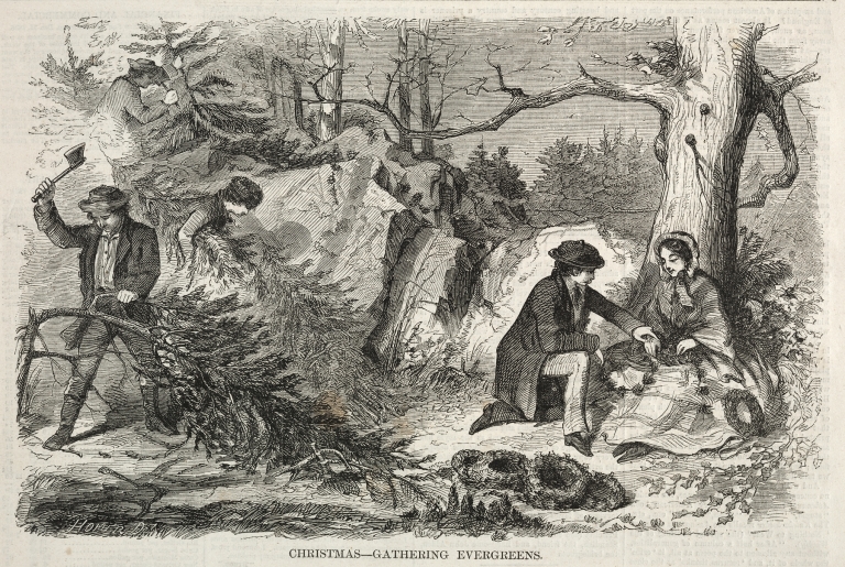 Christmas – Gathering Evergreens by Winslow Homer