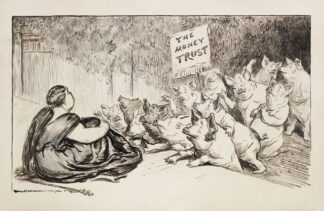 Circe Marmon and the Pigs. Chorus of enchanted ones; Oh Circe, make men of us again!!! by William Henry Walker