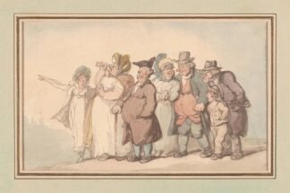 Citizens taking a country walk by Thomas Rowlandson