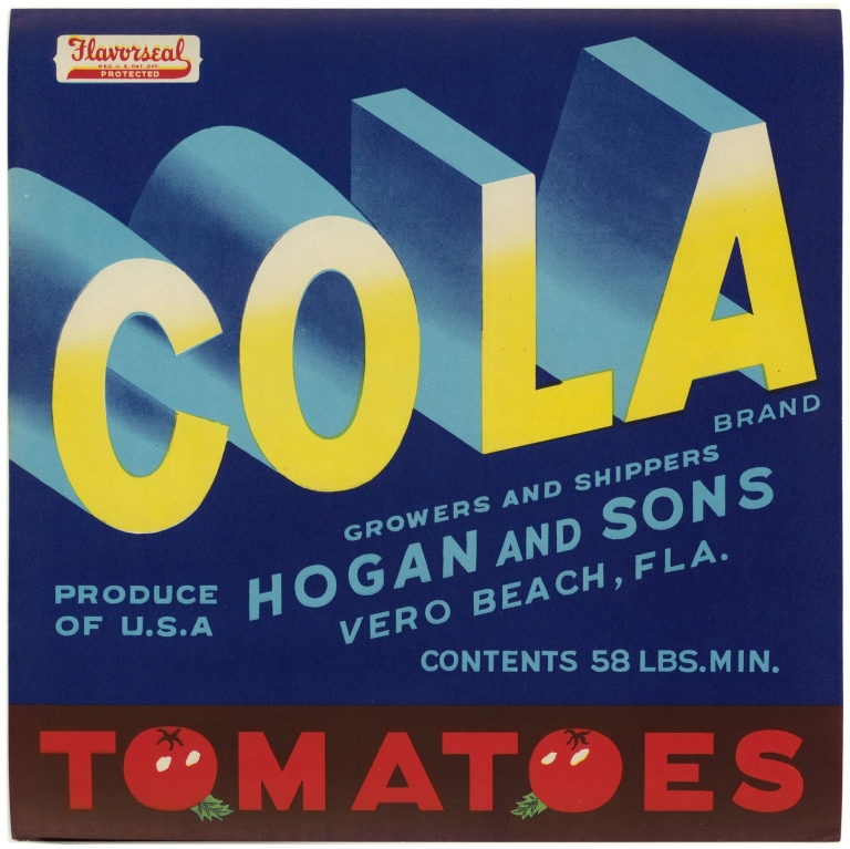 Cola Brand Tomatoes Label by Anonymous