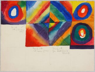 Color studies with information on painting technique by Wassily Kandinsky