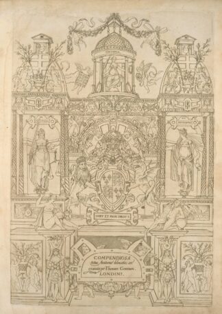 Compendiosa totius anatomie delineatio, ære exarata – Title page by Thomas Geminus