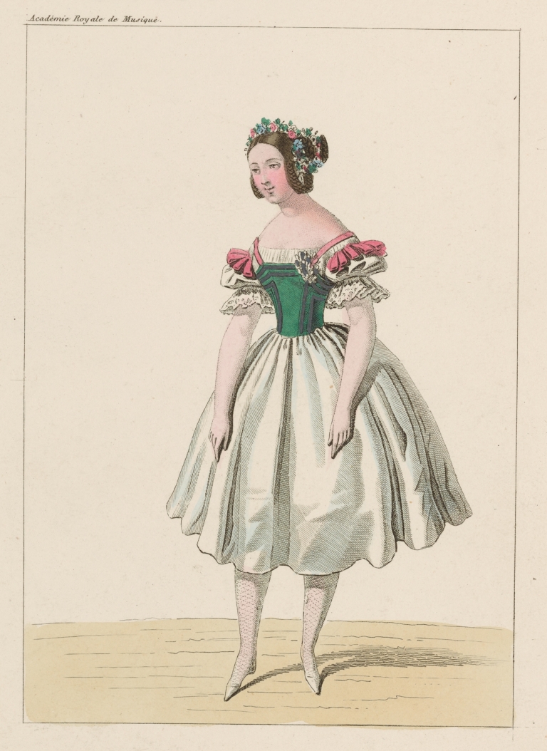 Costume de Melle. Fanny Essler [sic], rôle de Lauretta, dans La tarentule. Ballet. Académie Royale de Musique. Acte II by Martinet-Hautecoeur