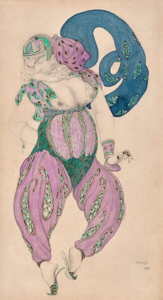 Costume design for ‘Scheherazade’; Almée by Léon Bakst