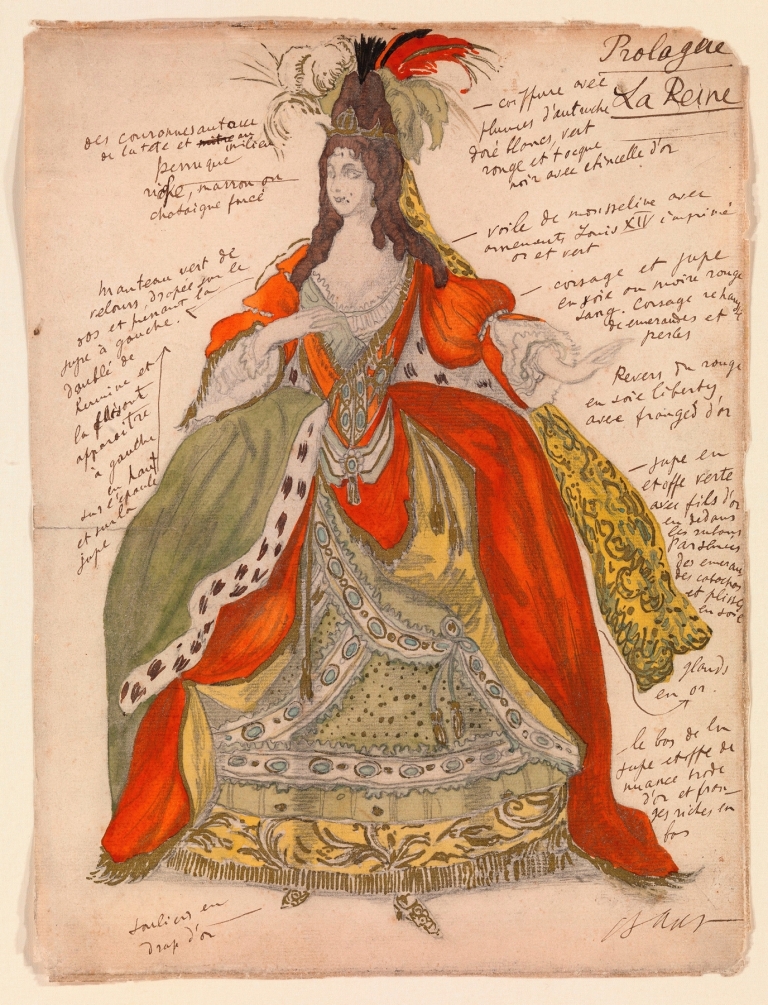 Costume Design for the Queen from ‘Sleeping Beauty’ by Léon Bakst