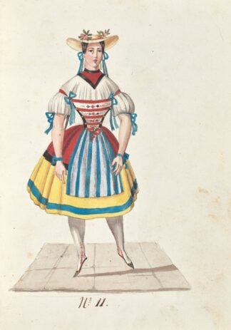 Costume designs for the ballet La Pastorella Svizzera Pl.11 by Vincenzo Battistini