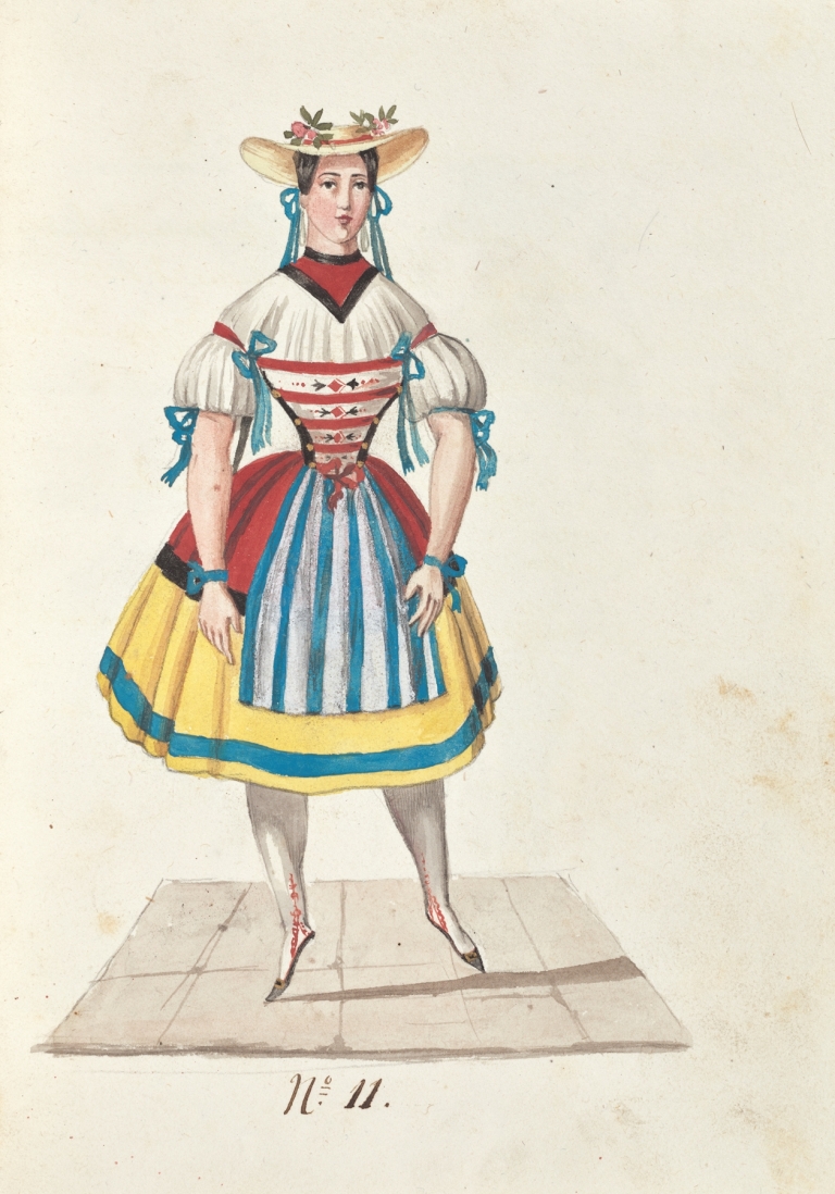 Costume designs for the ballet La Pastorella Svizzera Pl.11 by Vincenzo Battistini