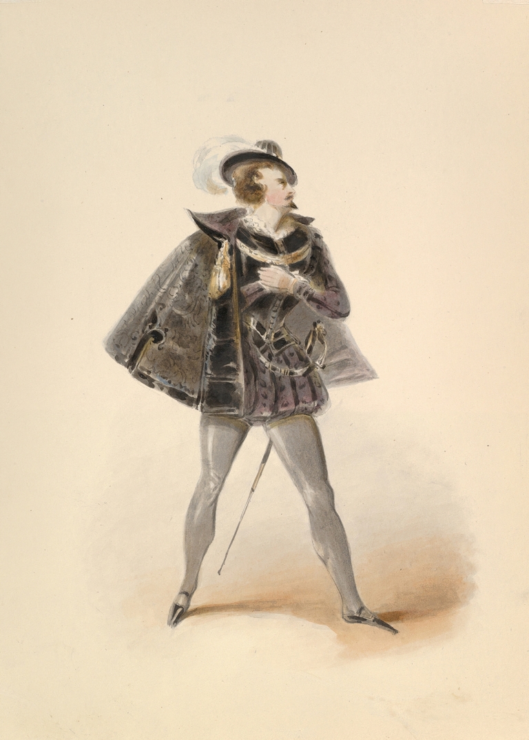 Costume Study for Belmonte in the ‘Abduction from the Seraglio’ by W.A. Mozart by Johann Georg Christoph Fries