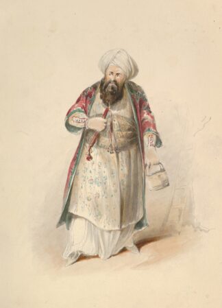 Costume Study for Osmin in the ‘Abduction from the Seraglio’ by W.A. Mozart by Johann Georg Christoph Fries