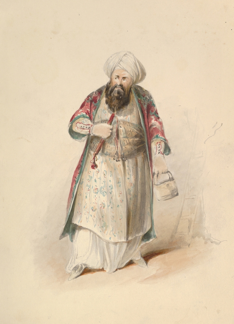 Costume Study for Osmin in the ‘Abduction from the Seraglio’ by W.A. Mozart by Johann Georg Christoph Fries