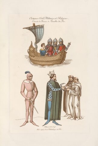 Costumes civils, militaires et religieux, extraits du roman de Lancelot du lac. by Nicolas Xavier Willemin