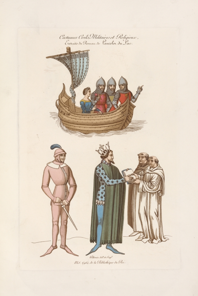 Costumes civils, militaires et religieux, extraits du roman de Lancelot du lac. by Nicolas Xavier Willemin