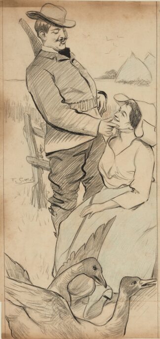 Couple à la campagne by Fernand Louis Gottlob