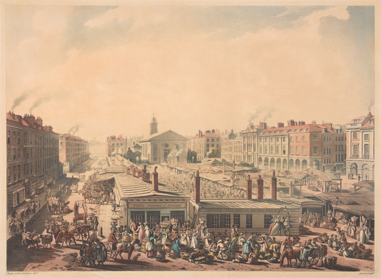 Covent Garden Market by Thomas Rowlandson