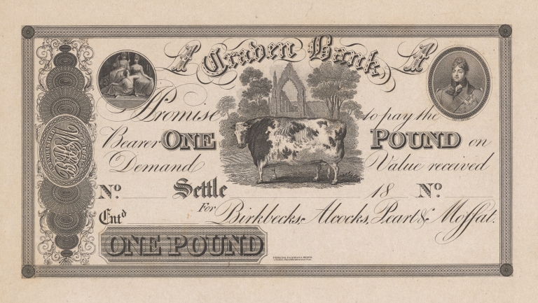 Craven Bank one pound note by Perkins & Heath