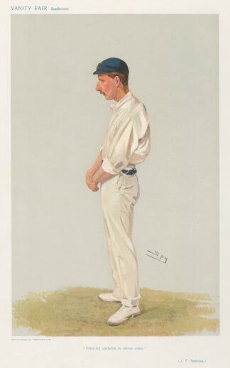 Cricket. ‘Forty-six centuries in eleven years’. J.T. Tyldesley. 8 August 1906 by Leslie Matthew Ward