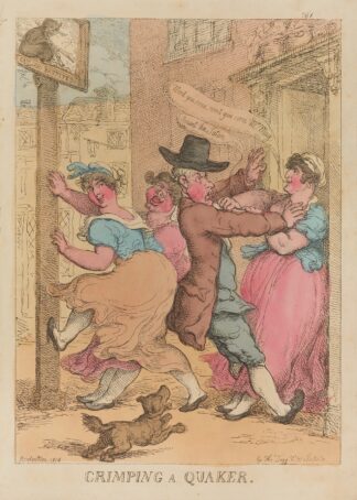 Crimping a Quaker by Thomas Rowlandson