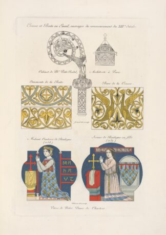 Crosse et boite en émail, ouvrages du commencement du XIIIe. siècle. by Nicolas Xavier Willemin