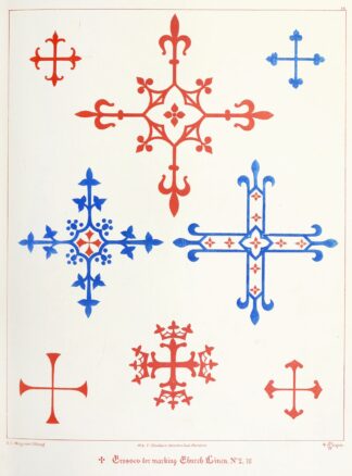 Crosses for marking Church Linen by Augustus Pugin