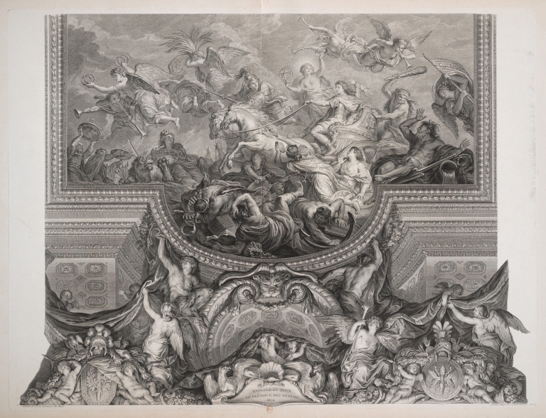 Crossing the Rhine in the presence of enemies, 1672 by Nicolas Gabriel Dupuis