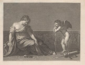 Cupid laughs at the heartbreak he has caused by Jacques Louis Copia